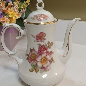 Schumann Briar Rose - 10" Coffee / Tea Pot - Gold Trim